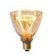 Lucide GO90 – Glühfadenlampe – Ø 9 cm – dimmbare LED – E27 – 1×3,5 W, 2200 K – bernsteinfarben