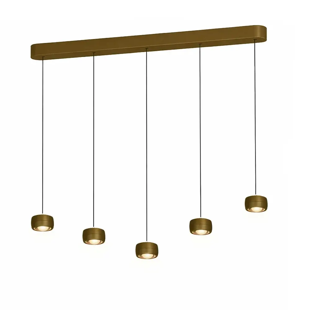 Freelight Hängelampe Cosmo 5-flammig L 120 cm Komfortlift Bronze Gold Freelight Hängelampe Cosmo 5-flammig L 120 cm Komfortlift Bronze Gold