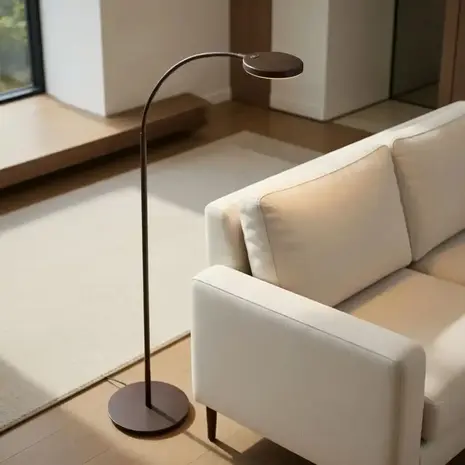 Mexlite Stehlampe Platu, Höhe 132 cm, Farbe: Kakao