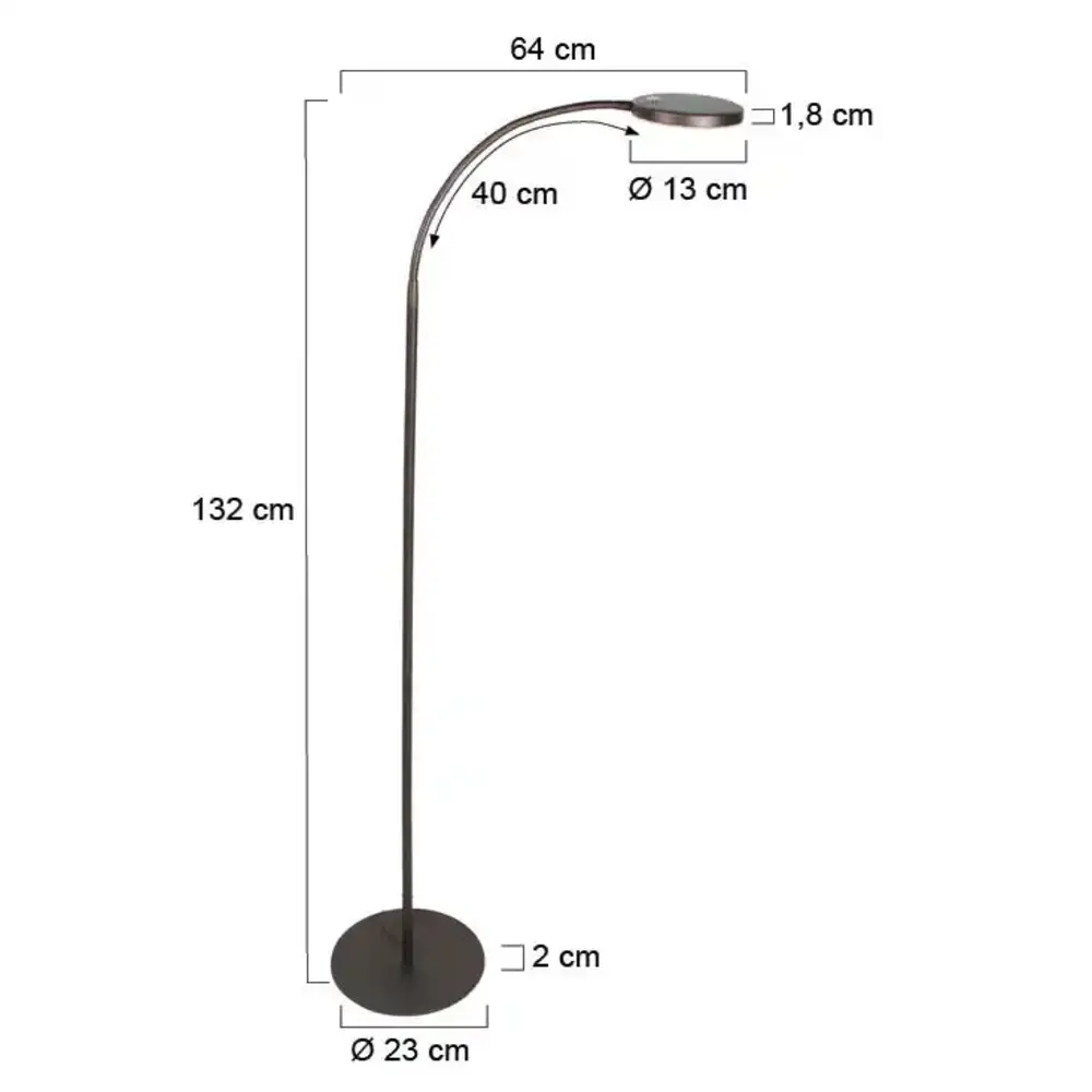 Mexlite Stehlampe Platu, Höhe 132 cm, Farbe: Kakao