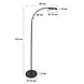 Mexlite Stehleuchte Platu H 132 cm Kakao
