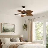 CristalRecord Deckenventilator Palm Ø 132 cm, braun-schwarz