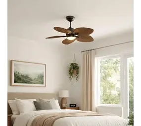 CristalRecord Deckenventilator Palm Ø 132 cm, braun-schwarz