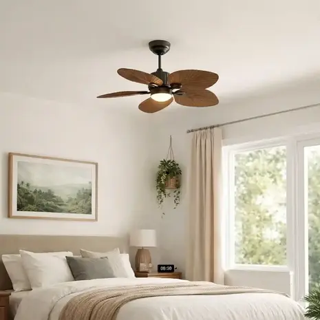 CristalRecord Deckenventilator Palm Ø 132 cm, braun-schwarz CristalRecord Deckenventilator Palm Ø 132 cm, braun-schwarz