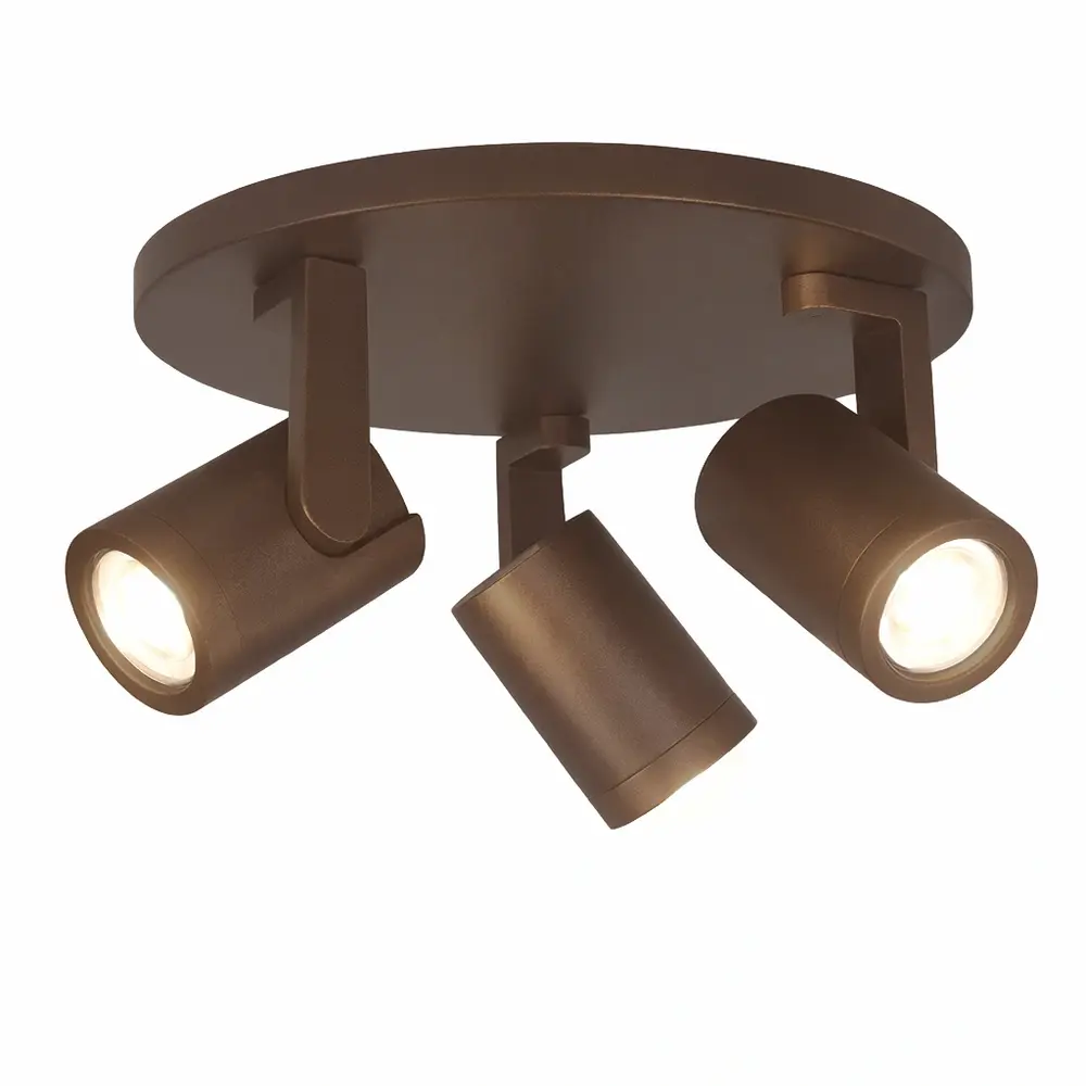 Highlight HALO 3-Licht-Spot, rund, in der Farbe Kakao