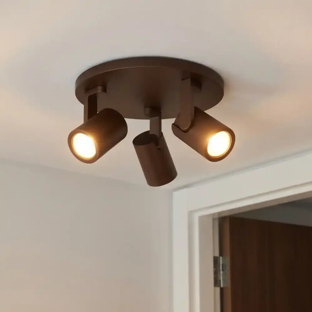 Highlight HALO 3-Licht-Spot, rund, in der Farbe Kakao