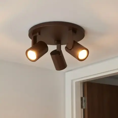 Highlight HALO 3-Licht-Spot, rund, in der Farbe Kakao