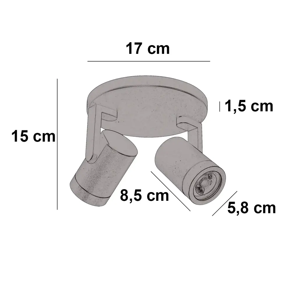 Highlight HALO 2-Licht-Spot, rund, beige