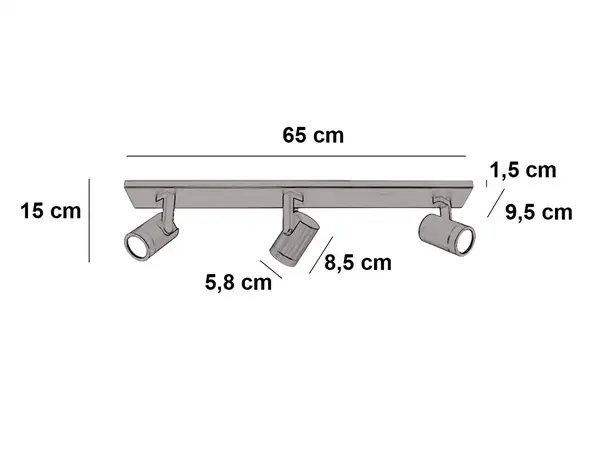 Highlight HALO 3-Licht-Spot, kakaobraun