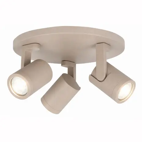 Highlight HALO 3-flammiger Spot, rund, beige