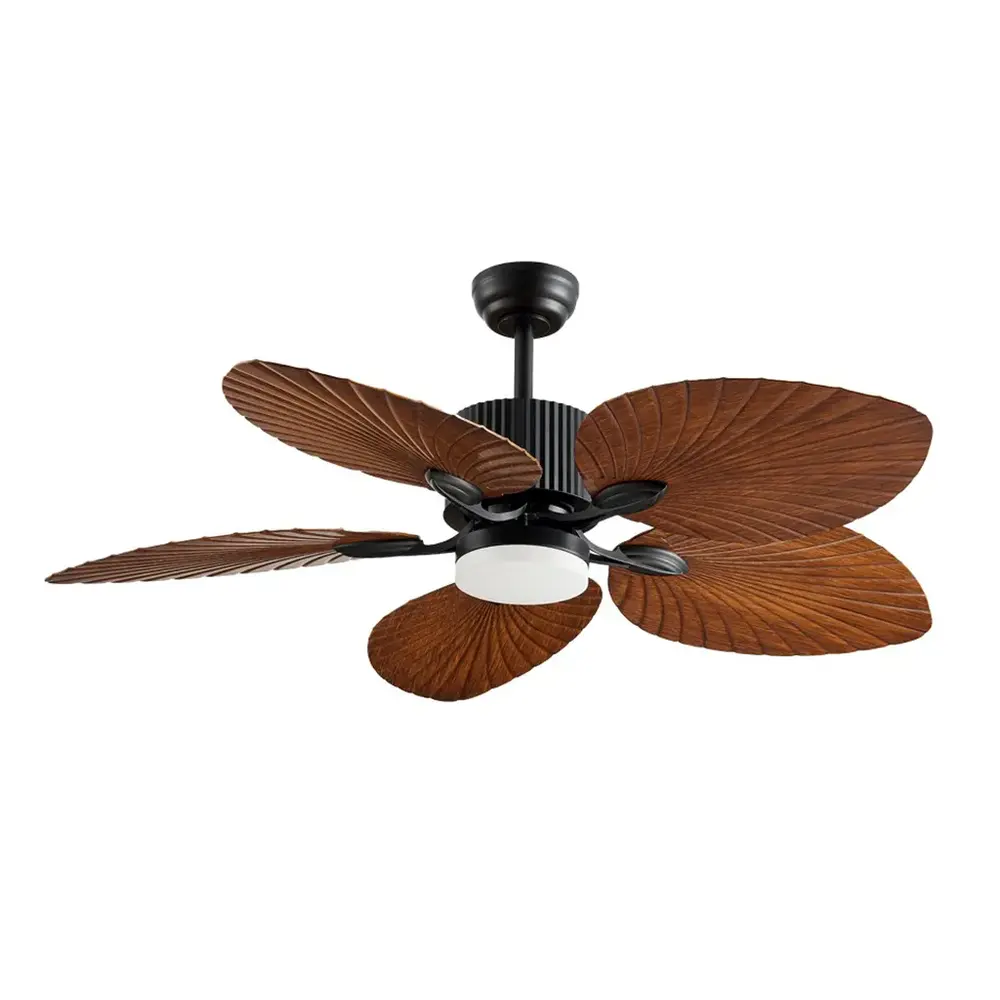 CristalRecord Deckenventilator Palm Ø 132 cm, braun-schwarz