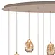Highlight Hängelampe Egg oval 12-flammig L 140 cm Champagner