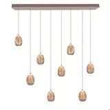 Highlight Hängelampe Egg 8-flammig L 115 x B 18 cm Champagner