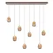 Highlight Hängelampe Egg 8-flammig L 115 x B 18 cm Champagner