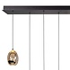 Highlight Hängelampe Golden Egg 8-flammig L 115 x B 18 cm bernstein-schwarz