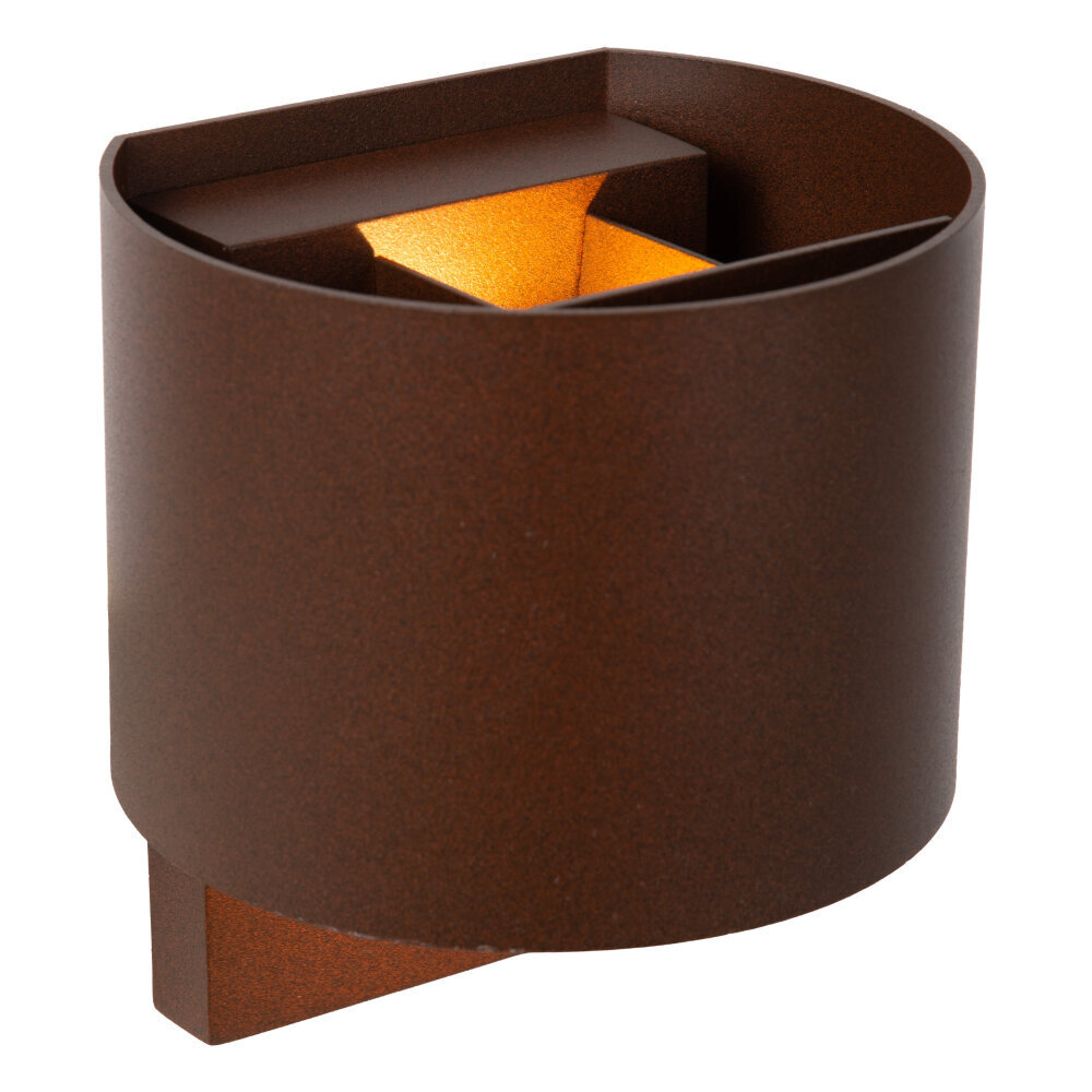 TADZIO - Wandlamp Binnen/Buiten - LED Dimb. - CCT - 1x7W 2700K/4000K - IP65 - Bewegingssensor - Roest bruin | Essential