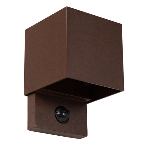 TADZIO - Wandlamp Binnen/Buiten - LED Dimb. - CCT - 1x7W 2700K/4000K - IP65 - Bewegingssensor - Roest bruin | Essential