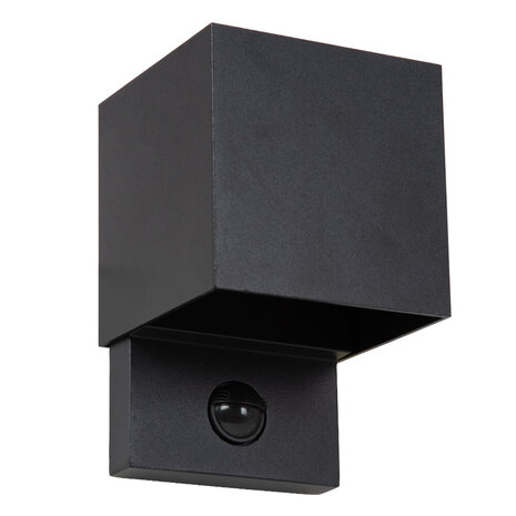 TADZIO - Wandlamp Binnen/Buiten - LED Dimb. - CCT - 1x7W 2700K/4000K - IP65 - Bewegingssensor - Zwart | Essential
