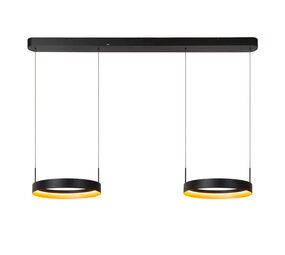 RADIANT - Hanglamp - LED Dimb. - CCT - 2x38W 2700K/4000K - Zwart | Vibes