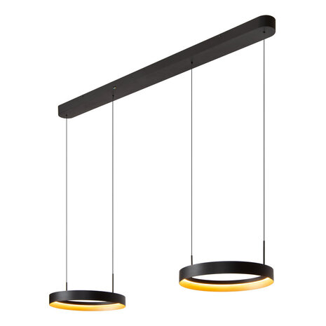RADIANT - Hanglamp - LED Dimb. - CCT - 2x38W 2700K/4000K - Zwart | Vibes