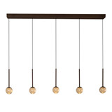Lucide CALINA - Hängeleuchte - LED Dimmb. - CCT - 5x8,2W 2200K/3300K - Mit austauschbarem LED-Modul - Kaffee | Premium