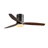 CristalRecord Deckenventilator Nine Ø 132 cm Teak schwarz
