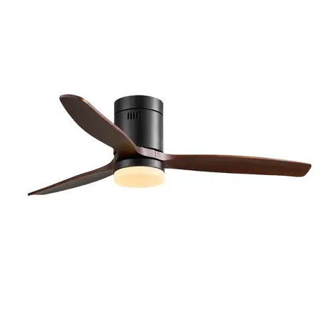 CristalRecord Plafondventilator Nine Ø 132 cm teak zwart