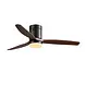 CristalRecord Deckenventilator Nine Ø 132 cm Teak schwarz