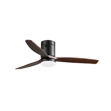 CristalRecord Deckenventilator Nine Ø 132 cm Teak schwarz