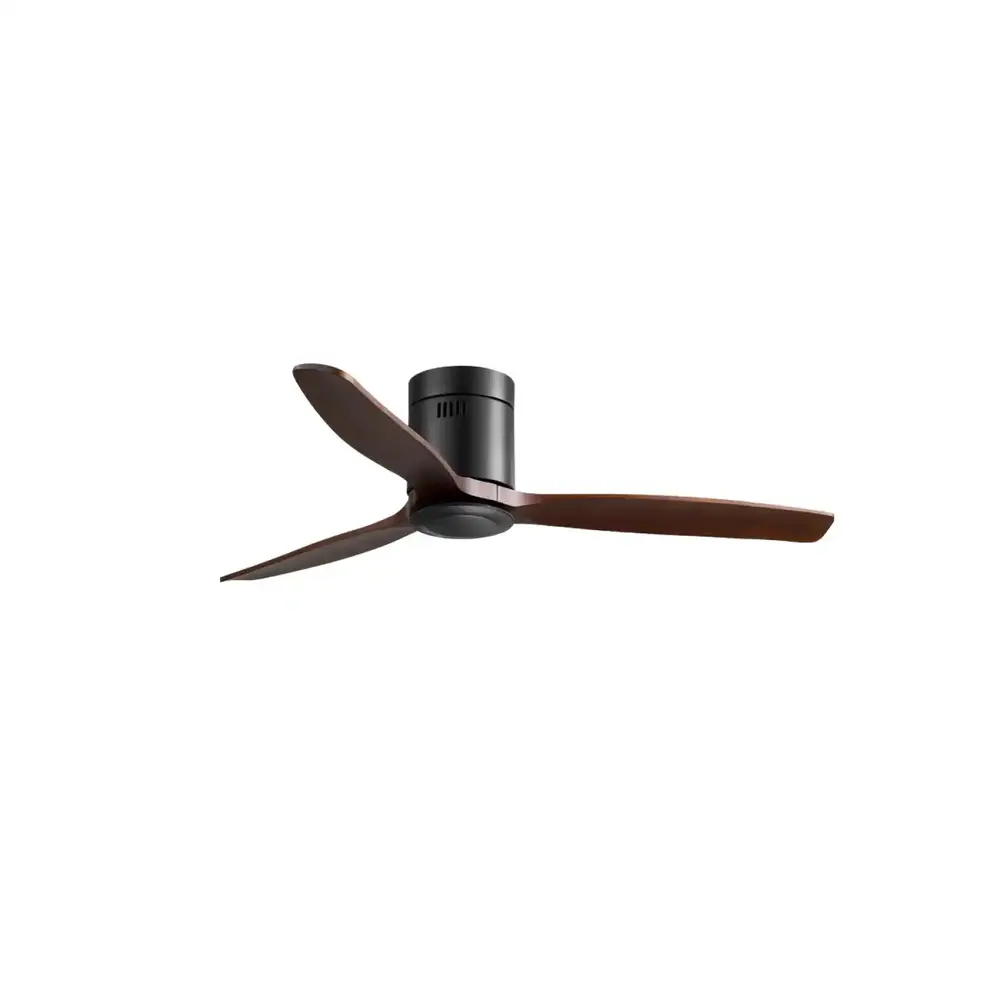CristalRecord Deckenventilator Nine Ø 132 cm Teak schwarz