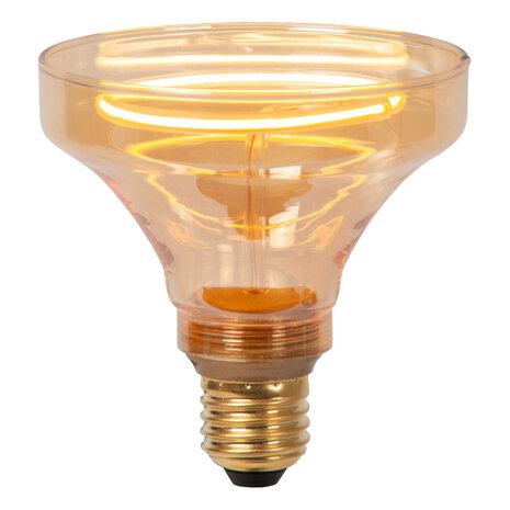 Lucide GO100 - Filamentlampe - Ø 10 cm - LED Dimmb. - E27 - 1x4W 2200K - Amber Lucide GO100 - Filamentlampe - Ø 10 cm - LED Dimmb. - E27 - 1x4W 2200K - Amber