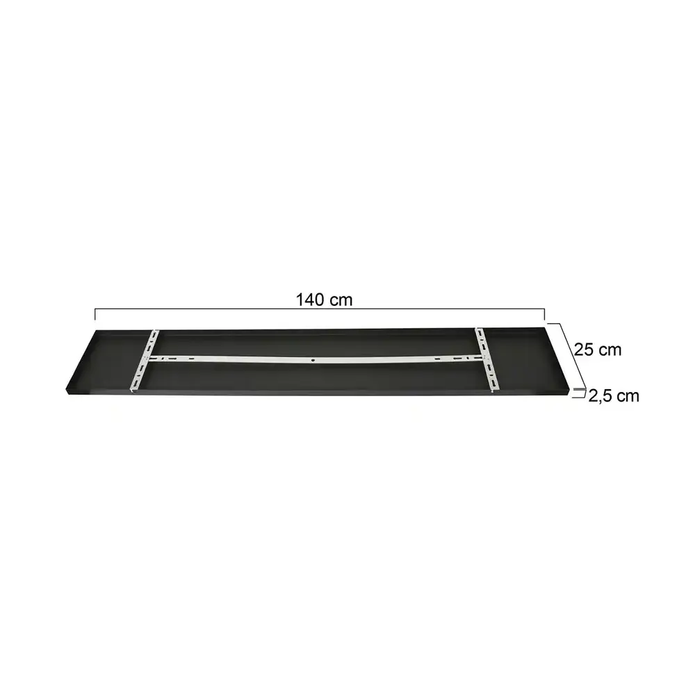 Ylumen Deckenplatte 140 x 25 cm – ohne Löcher – schwarz