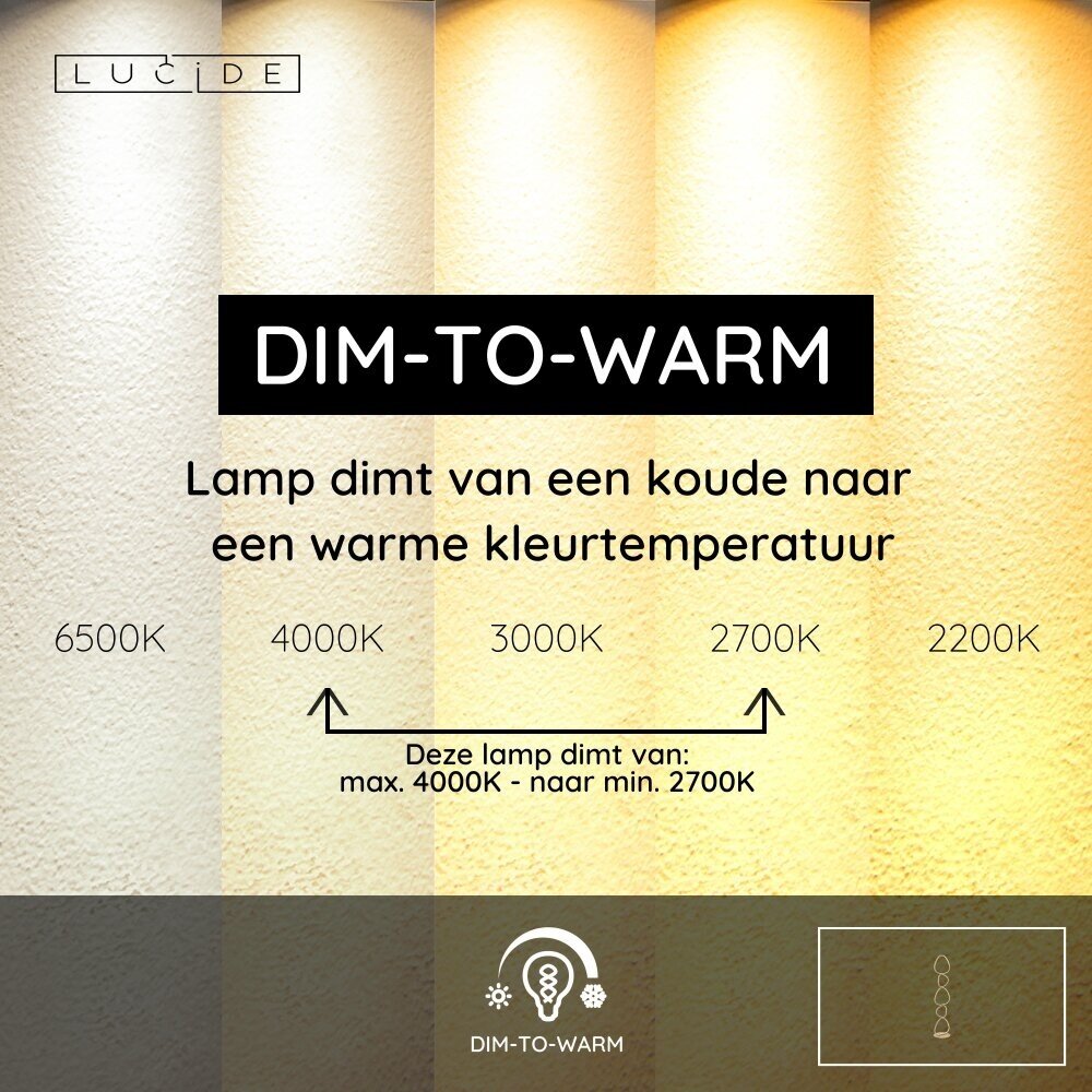 Lucide SAMLING - Stehleuchte - LED Dimmb. - CCT - 1x48W 2700K/4000K - Dim to warm - Taupe | Essential