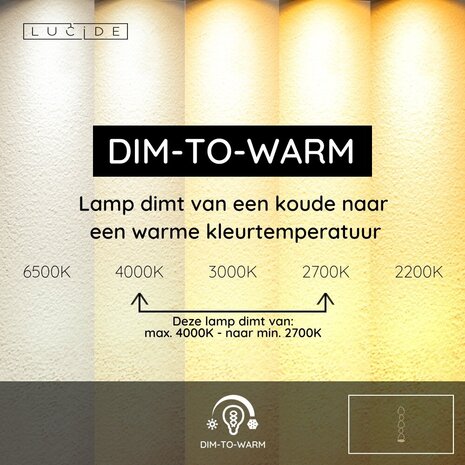 Lucide SAMLING - Stehleuchte - LED Dimmb. - CCT - 1x48W 2700K/4000K - Dim to warm - Taupe | Essential