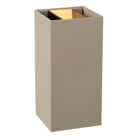 APLIS - Wandspot / Wandlamp Binnen/Buiten - LED - CCT - 2x5W 2700K/4000K - IP65 - Taupe | Essential APLIS - Wandspot / Wandlamp Binnen/Buiten - LED - CCT - 2x5W 2700K/4000K - IP65 - Taupe | Essential