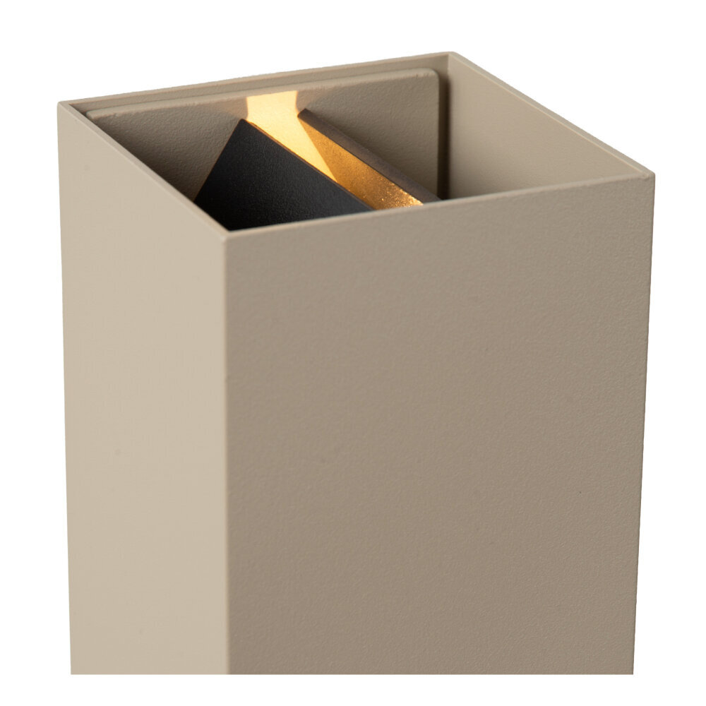 APLIS - Wandspot / Wandlamp Binnen/Buiten - LED - CCT - 2x5W 2700K/4000K - IP65 - Taupe | Essential APLIS - Wandspot / Wandlamp Binnen/Buiten - LED - CCT - 2x5W 2700K/4000K - IP65 - Taupe | Essential