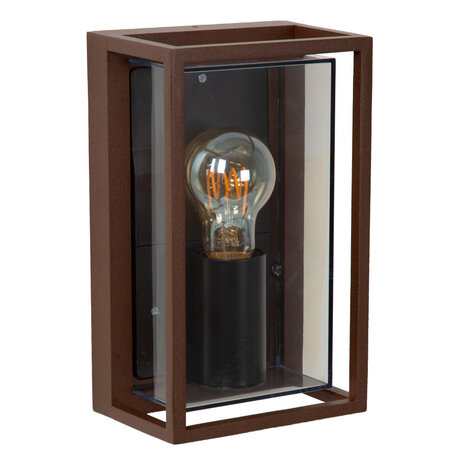 COZETTE - Wandlamp Binnen/Buiten - 1xE27 - IP65 - Roest bruin | Essential COZETTE - Wandlamp Binnen/Buiten - 1xE27 - IP65 - Roest bruin | Essential