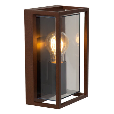 COZETTE - Wandlamp Binnen/Buiten - 1xE27 - IP65 - Roest bruin | Essential COZETTE - Wandlamp Binnen/Buiten - 1xE27 - IP65 - Roest bruin | Essential