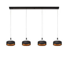 ADELANTE - Hanglamp - LED Dimb. - CCT - 4x10W 2200K/3300K - Zwart | Premium ADELANTE - Hanglamp - LED Dimb. - CCT - 4x10W 2200K/3300K - Zwart | Premium