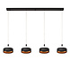 ADELANTE - Hanglamp - LED Dimb. - CCT - 4x10W 2200K/3300K - Zwart | Premium ADELANTE - Hanglamp - LED Dimb. - CCT - 4x10W 2200K/3300K - Zwart | Premium