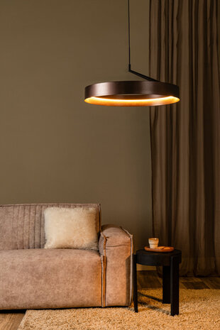 Lucide LEONARD - Hängelampe - Ø 55 cm - LED 3 StepDim - CCT - 1x36W 2200K/4000K - Kaffee | Vibes Lucide LEONARD - Hängelampe - Ø 55 cm - LED 3 StepDim - CCT - 1x36W 2200K/4000K - Kaffee | Vibes