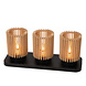 KIM - Wiederaufladbare Tischlampe - Akku/Batterie - Ø 8 cm - LED 3 StepDim - 3 StepDim - Helle Holzoptik - 3er-Set | Essential KIM - Wiederaufladbare Tischlampe - Akku/Batterie - Ø 8 cm - LED 3 StepDim - 3 StepDim - Helle Holzoptik - 3er-Set | Essential