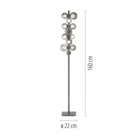 Neuhaus PURE Stehleuchte Popup H 160 cm dunkelgrau Neuhaus PURE Stehleuchte Popup H 160 cm dunkelgrau