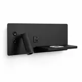 Artdelight Wandleuchte Charge USB links schwarz