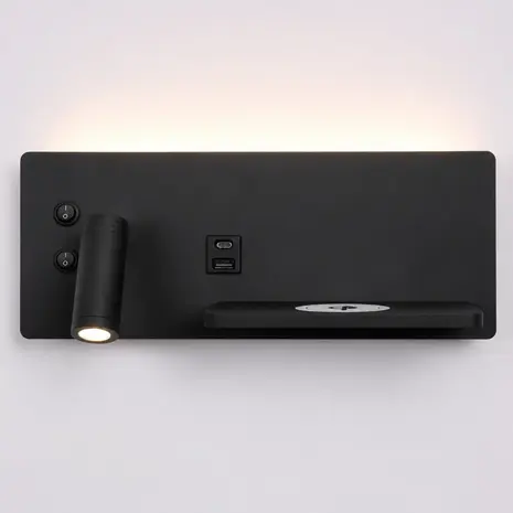 Artdelight Wandleuchte Charge USB links schwarz Artdelight Wandleuchte Charge USB links schwarz