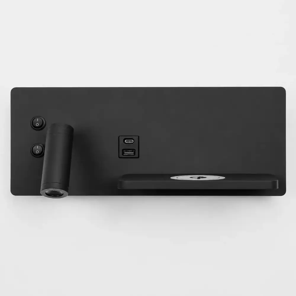 Artdelight Wandleuchte Charge USB links schwarz Artdelight Wandleuchte Charge USB links schwarz