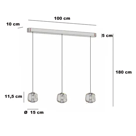 Freelight Hängelampe Rosa 3-flammig Ø 21 cm amber Freelight Hängelampe Rosa 3-flammig Ø 21 cm amber