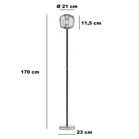 Freelight Stehleuchte Rosa 1-flammig Ø 21 cm amber Freelight Stehleuchte Rosa 1-flammig Ø 21 cm amber