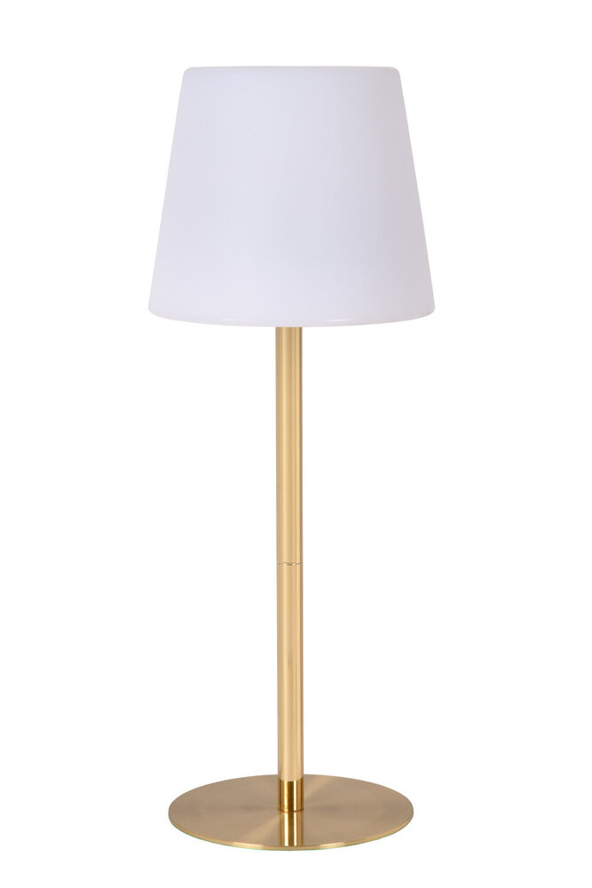Lucide TYON - Wiederaufladbare Tischleuchte Innen/Außen - Batterie/Batterie - Ø 15 cm - LED Dimb. - 1x2W 2700K - IP65 - Mattes Gold / Messing Lucide TYON - Wiederaufladbare Tischleuchte Innen/Außen - Batterie/Batterie - Ø 15 cm - LED Dimb. - 1x2W 2700K - IP65 - Mattes Gold / Messing