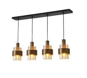 Highlight Hängeleuchte Marrone 4 Licht L 110 cm Bronze Highlight Hängeleuchte Marrone 4 Licht L 110 cm Bronze